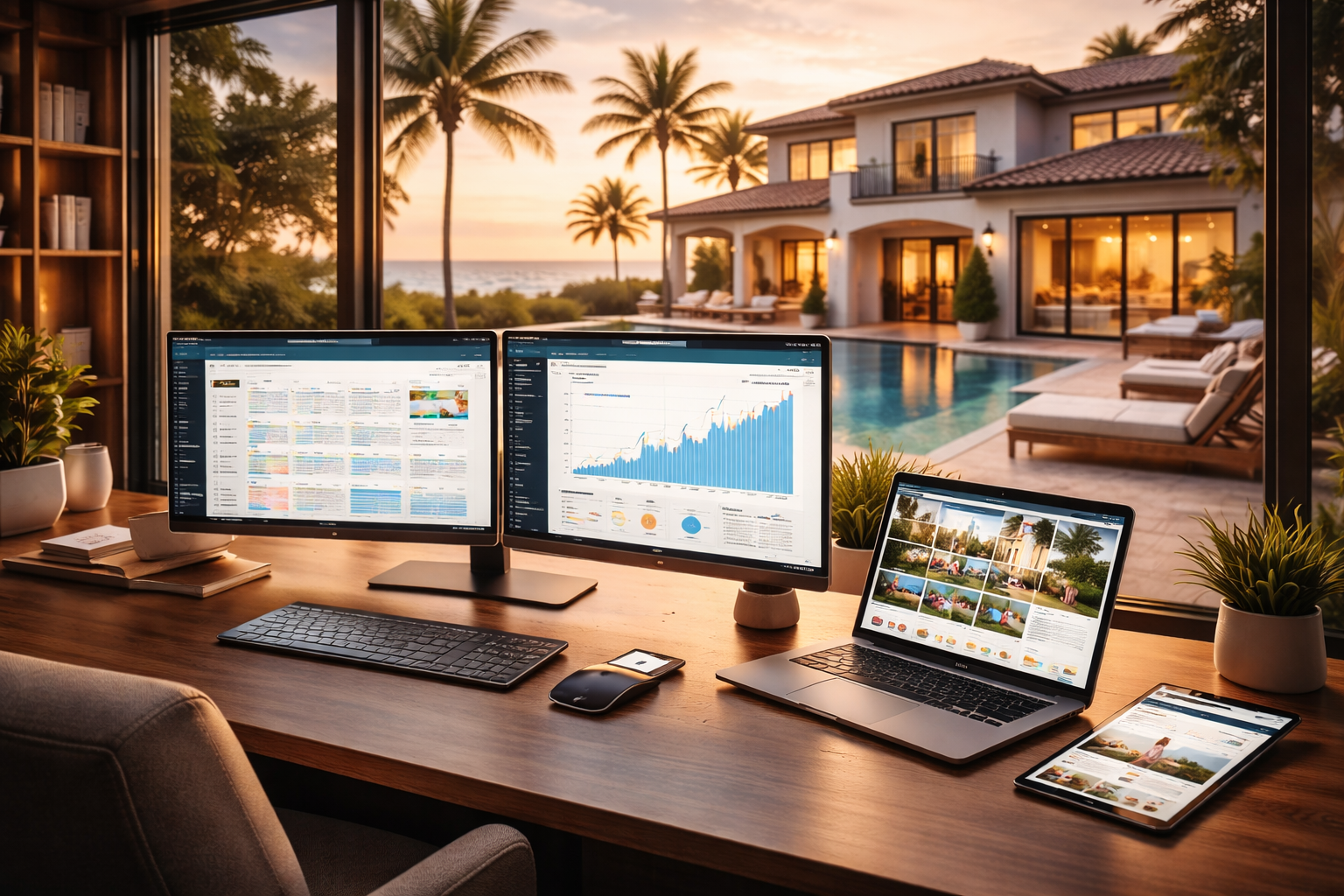 Short-term rental marketing and listing presentation